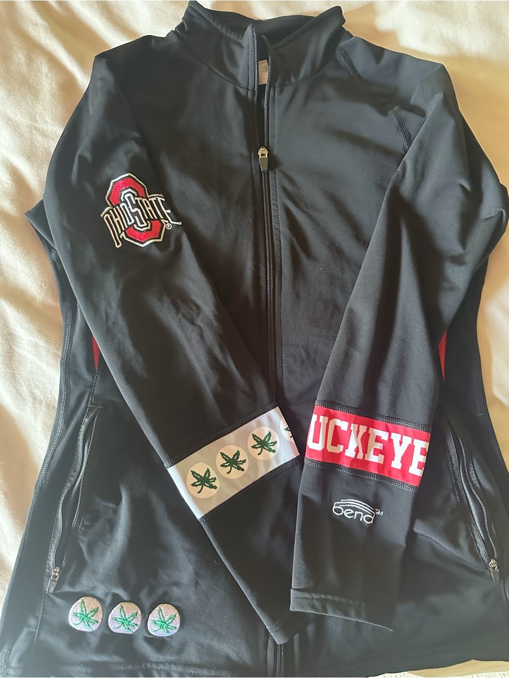 Ohio State Buckeyes BEND Active Black Athletic Full-Zip Jacket